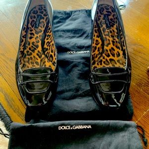 Dolce & Gabbana patent black loafers